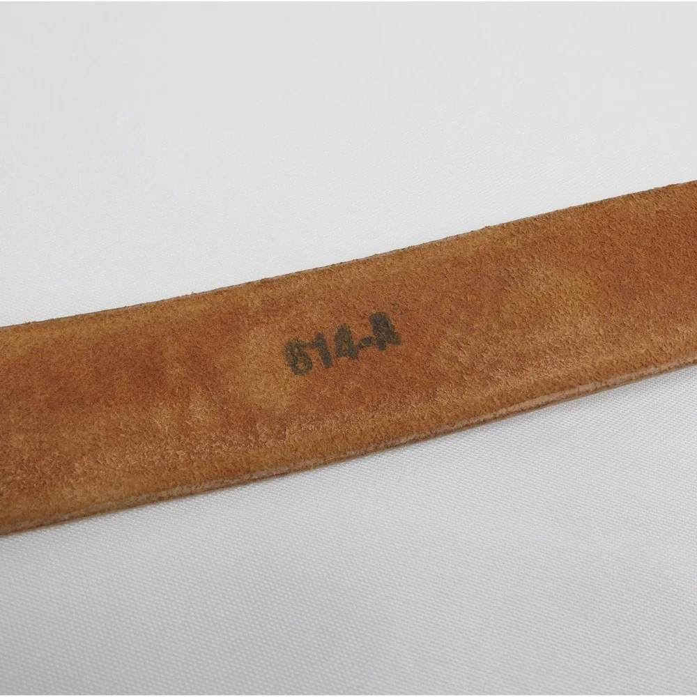 Boy Scouts of America Vintage Tooled Leather Belt Boys sz 8/10 Eagle Sunset BSA